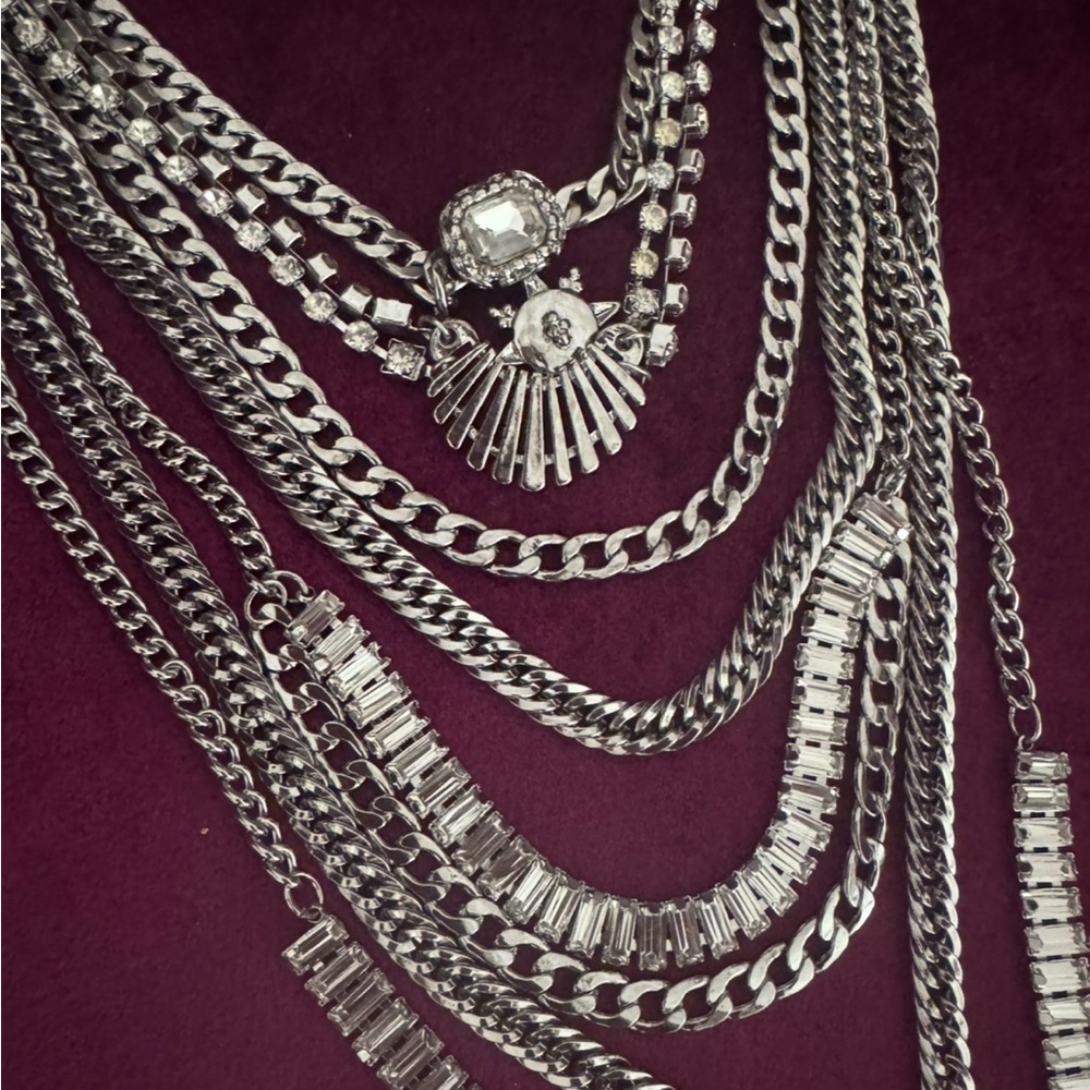 Free People Silver Multi-Chain Necklace - Picture 3 of 3